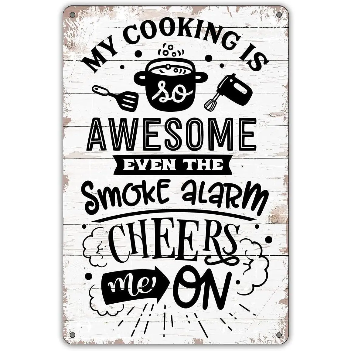 Funny Kitchen Quote My Cooking is Awesome Metal Tin Sign Wall Decor Retro Kitchen Signs with Sayings for Home Kitchen Decor Gifts
