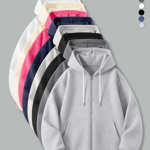 3-pack men’s tops, men’s full-zip hooded sweatshirt, men’s sweatshirt, autumn/winter clothing, comfortable and stylish, long-sleeve zip-up hoodie, men’s hoodies, solid-color hooded jacket, men’s casual sweatshirts, men’s everyday jackets