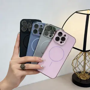 Minimalist Smartphone Casing - Anti-Scratch Protective Case for iPhone 13-17 Pro Max (3-Camera Models), MagSafe Compatible, Sleek Stylish Cover for Smartphone & Cellphone Handheld Accessories