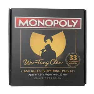 Monopoly: Wu-Tang Clan 33 Chambers Collector's Edition Board Game, Inspired by The Legendary Hip-Hop Group, Cash Rules Everything, Ages 8+, 2-6 Players