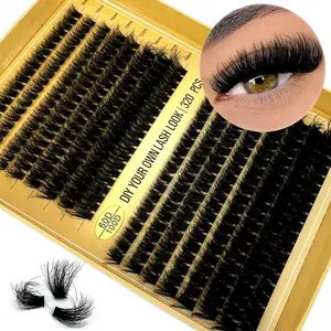 UMIRYAO 320 Clusters/16 Rows 60D 80D 100D Clustered, Fluffy D Curl Eyelash Extensions 8-16mm Personal DIY Eye Lash Clusters Lash Clusters,Eye Lash Clusters,Individual Eyelashes,Lashes,Fake Lashes