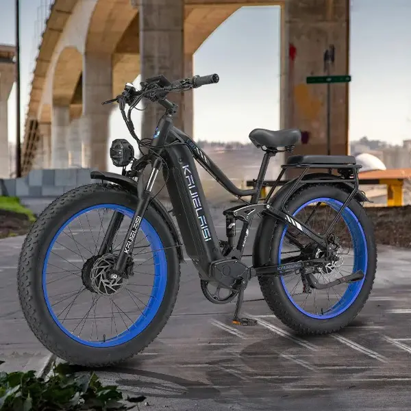 JESRIDER Dual Motors 4000W Electric Bike 60V 35AH Peak 6000W 240N.m Torque 45MPH Top Speed, Ultra quiet suitable for off-road, hunting, commuting