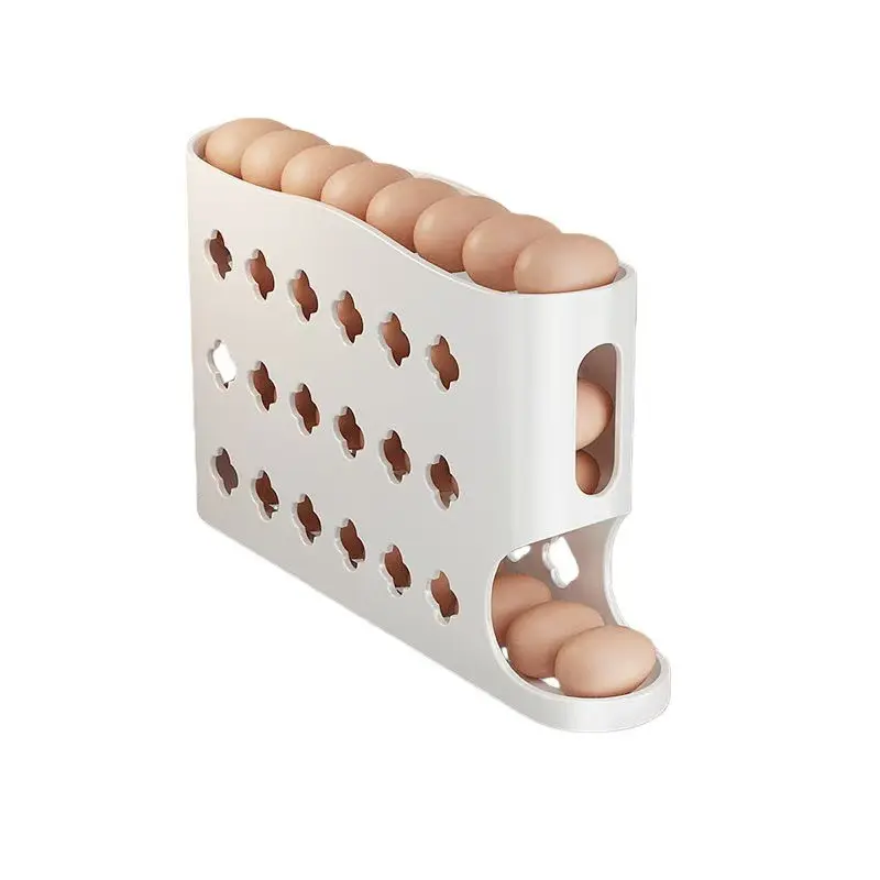 Rotating Egg Storage Box, Multi-Layer Kitchen Egg Rack, Automatic Egg Turner, Refrigerator Side Door Egg Tray, Space-Saving Design