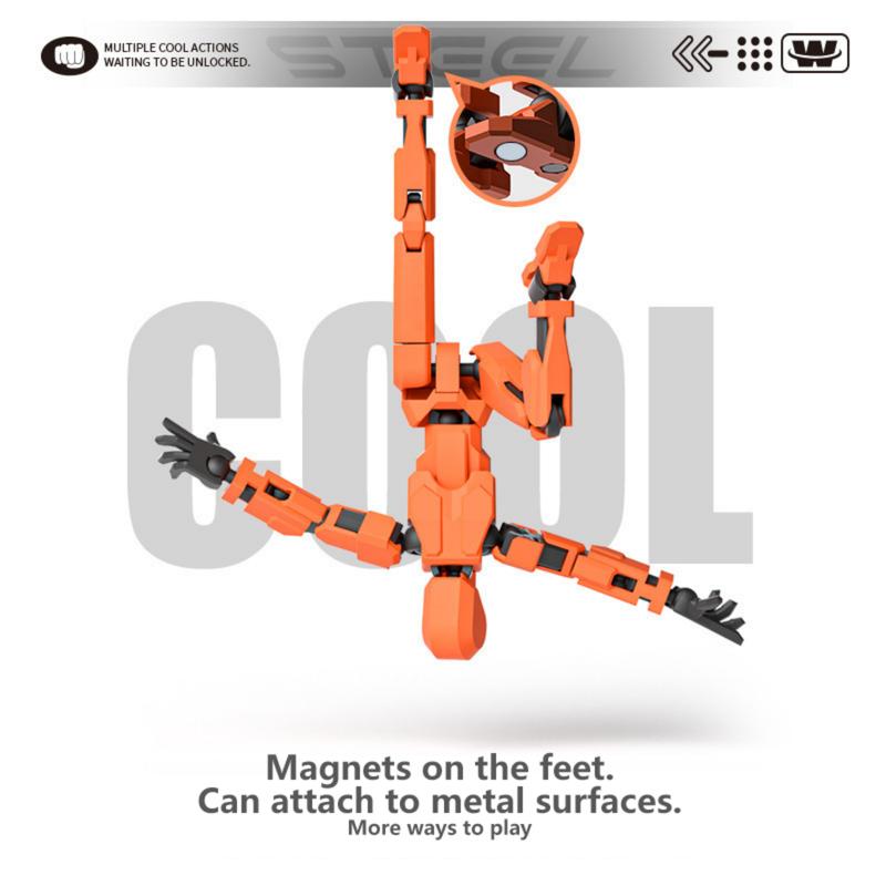 [2025 Upgrade] [Assembly Required] 3Pcs Dummy 13 Action Figures with Magnetic Suction Function, Lucky Titan 13 Action Figures, Multi-Jointed Movable，with 3 Hand-Shapes, 7 Weapons, Brackets Play Options Display