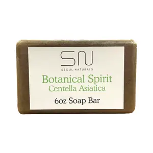 Seoul Naturals Botanical Spirit Centella Asiatica & Ginseng Soap, K Beauty, 6 oz