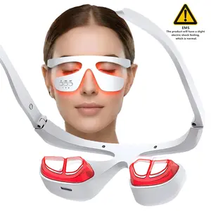 Light Therapy for Eyes, 3-In-1 Microcurrent Facial Under Eye Device, Gentle Heat, Targets Fine Lines, Wrinkles, Dark Circles, Rejuvenating Eye Massager