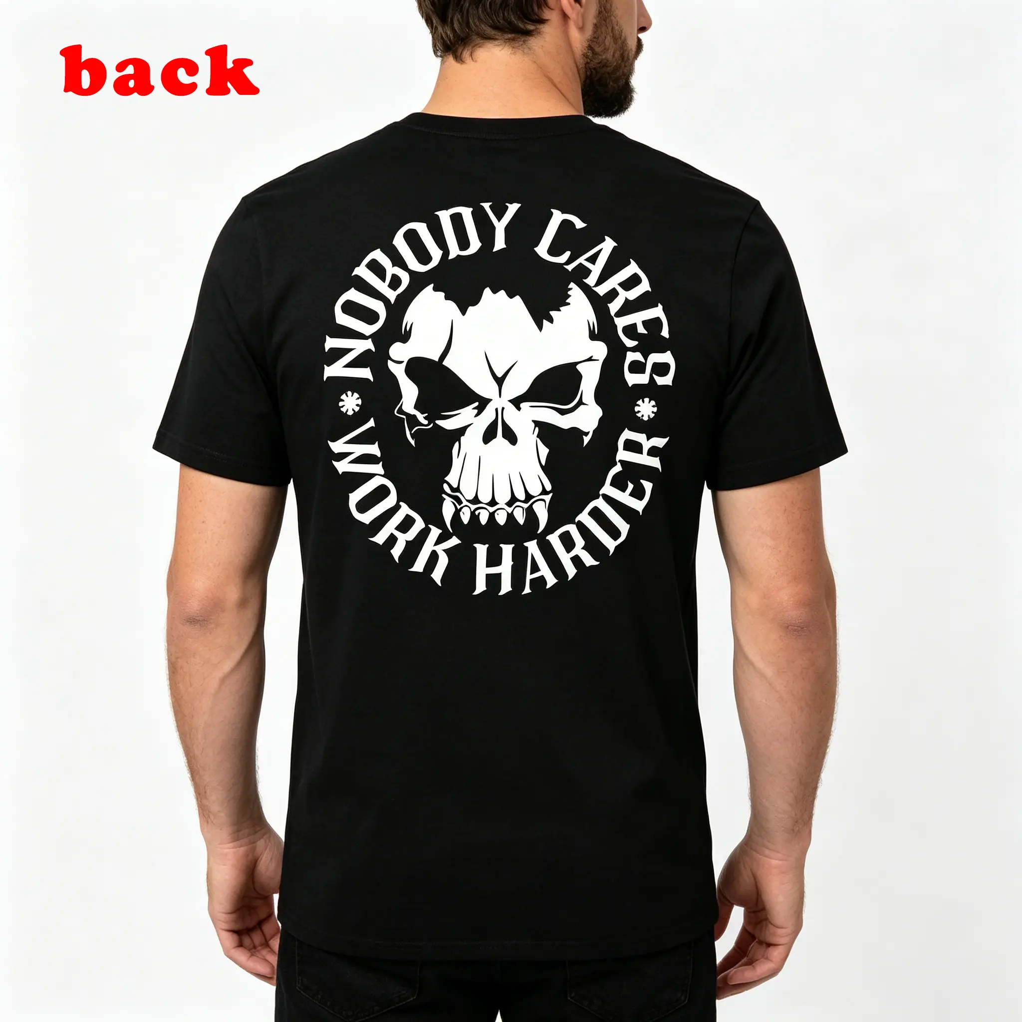 [100% Cotton][Graphic T-Shirt]Nobody Cares Work Harder Gym Shirt , Motivational Workout T-Shirt, Gym Rat Bodybuilding Fitness Top, Unisex Short Sleeve Cotton Tee for Men Women, Weightlifting Training Casual Streetwear, Gym Gift Idea
