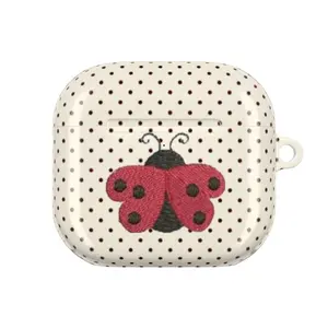 Cute Ladybug AirPods Case, Polka Dot Design, Vintage Aesthetic, Nature Insect Lover Gift, Cottagecore Accessories, Soft Protective Cover, Case for AirPods Pro/Pro 2, AirPods 1/2/3/4