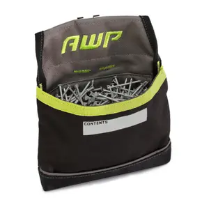 AWP TrapJaw Clip-on Fastener Tool Pouch with Spring-Loaded Closure for Zip Screws, Nails, Tools, etc.