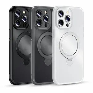 360 degree rotating magnetic phone case, 1 shockproof phone suitable for iPhone 17, 16, 15, 13, 12, 11 Pro Max Plus Air protective case, compatible with iPhone accessories