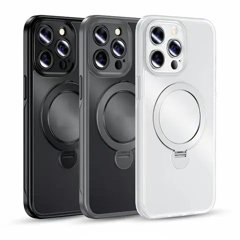 Anti-drop Phone Case with 360 Degree Rotatable Magnetic Stand, Shockproof Phone Protective Cover, Phone Accessories Compatible with iPhone 16 Pro Max 15 14 Plus 13 12 Pro Max, Smartphone Casing, Cellphone Protector Protection, Shockproof Bumper Cover