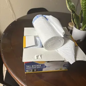 150 Bags 13 Gallon Boxed Disposable Non Tear Garbage Bag Puncture Tear Resistant Trash Bags, ODOR ELIMINATORTECHNOLOGY Kitchen Drawstring Garbage Bags Fresh Clean Scent With Lemon Mint Scent, 150 Count Easy To Usedrawstrings More Durable