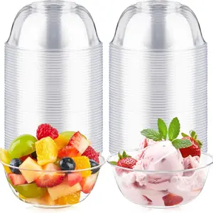 50 Pack Clear Bowls – Disposable Dessert Cups for Ice Cream, Salad & Appetizers | Perfect for Parties, Weddings, Buffets & BBQ Catering