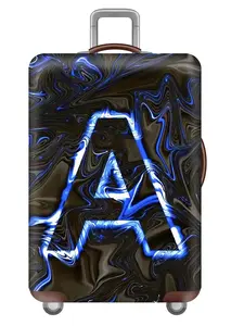 3D Printed Suitcase Cover with Letter A Pattern, A Practical Luggage Accessory Protective Cover for Travel and Vacation, Suitable for 18-32 Inch Suitcases