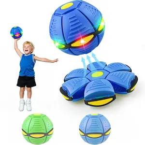 Magic Bouncing Ball 6-Light Dual Form – Pop up, Meta Ball Metaball Transforming Design – Flying Saucer Bouncy – Interactive Bouncing Balls for Parent-Child Interaction – Gift Pack – Blue