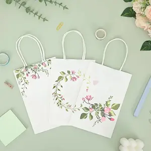 Durable Kraft Paper Bags with Handles, Multi-Color Options, Elegant Packaging, Perfect for Parties & Gifts, Grocery & Supermarket Use, Gift Wrapping Supplies