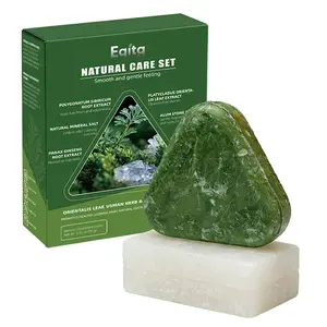 EQITG Anti Hair Loss Shampoo Bar& Alum Stone Set– DHT Blocker with Polygonum, Ginseng & Tea Tree, Strengthens Roots, Reduces Hair Fall, for Thinning Hair, Sulfate-Free, Herbal Hair Growth Soap  Haircare Cleansing Conditioner Biotin Hair Conditioner Bar