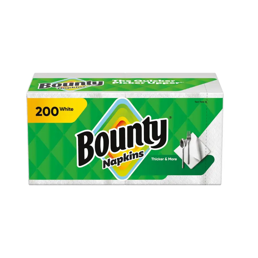 200 Count White Paper Napkins, Disposable Dinner Napkins for Everyday Meals, Parties, Picnics, BBQs and Household Use