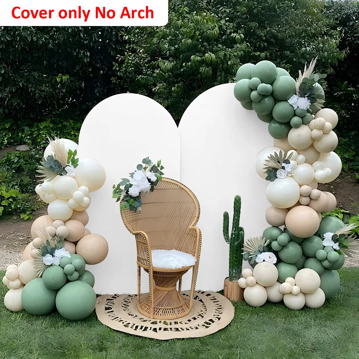 2-Piece Elastic Dome Backdrop Stand Cover Set, Ideal for Weddings Birthdays Baby Showers, Wedding Arched Backdrop, No Frame Included, Perfect for Party Decorations, Party Decoration Supplies