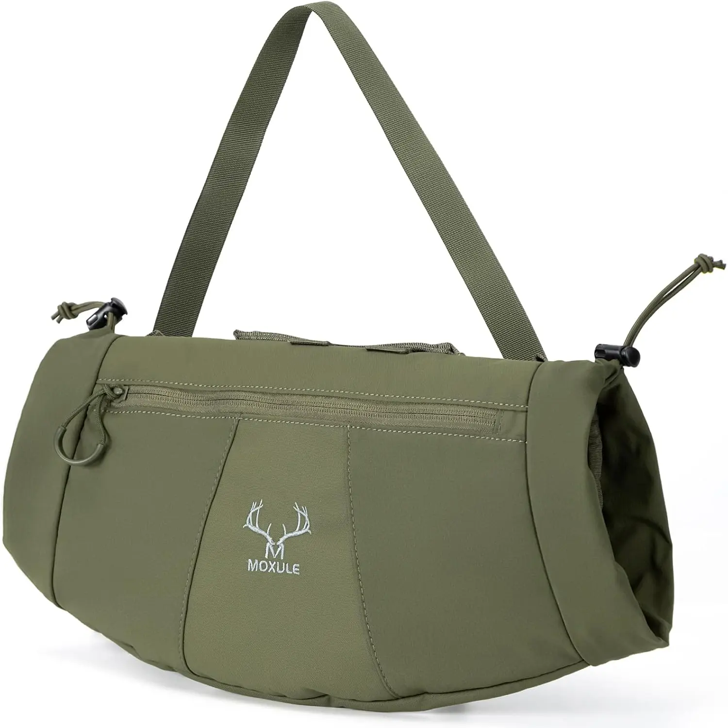 Unisex Tactical Hunting Fleece Hand Warmer Muff - Cotton, Polyester, Durable Insulated Waist Pouch with Drawstring & Webbing, Portable Outdoor Gear for Cold Weather Fishing, Photography