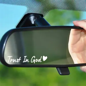 Letter Pattern Car Rearview Mirror Sticker, Waterproof & Durable Vinyl Sticker for Car Rearview Mirror, Windows, Walls & Laptops