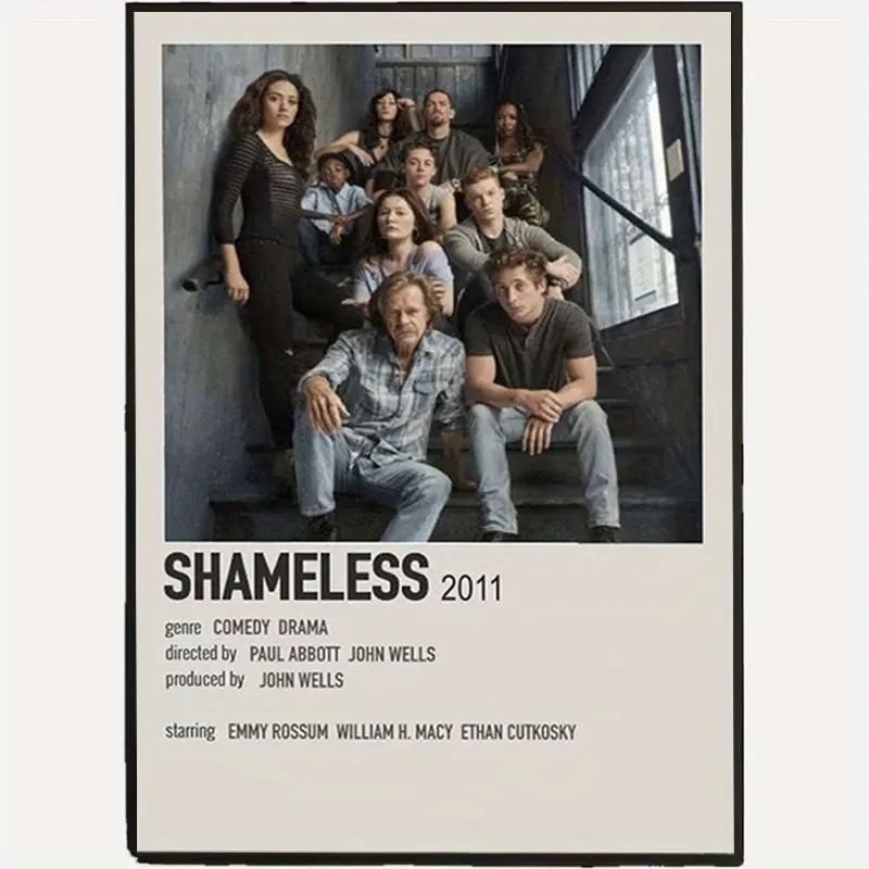 2D Flat, Shameless TV Show Poster - Minimalist Canvas Wall Art Print ...
