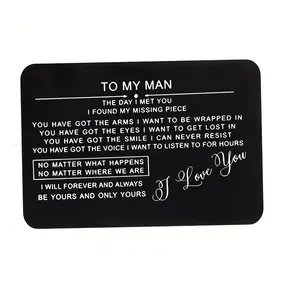 To My Man Card, Birthday Card for Boyfriend, Anniversary Card for Husband, Personalized Letter Card, Gift for Him, Wedding Card, Greeting Card, Quote Cards