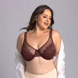 Women's Everyday Support Underwire Bra - Womenswear, Breathable Soft Lace Full Coverage Bralette with Natural Lift, No-Digging Wire, Sexy Minimalist Plus Size Lingerie MOKONGFU summer bra french