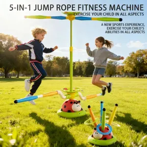 Ladybug Sports Machine, Five-In-One Electric Jump Rope, Parent-Child Interaction, Compact and Safe, Suitable for Home and Outdoor, Workout Machine