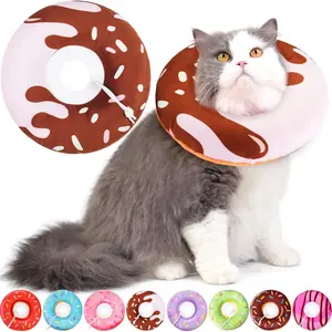 The cat collar is soft and comfortable, suitable for cats recovering from surgery.It is a cute, donut-shaped adjustable collar designed to prevent kittens from licking.It is lightweight and comfortable.The neck protectr is suitable for cats and kittens
