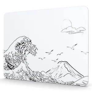 Attack Shark CM05SE Glass Gaming Mousepad,Nano-Micro-Etched Texture,Smooth Glass Surface,High Accuracy,Fast-Moving,Anti-Scratch, PU Leather Super Non-Slip Base,Small Size(410×310mm)