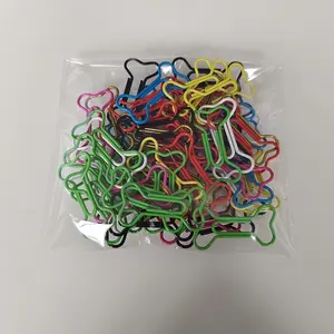 100-Pack Creative Bone Shaped Paperclips, Colorful Cartoon Clips for Office & School Use, Bookmarks, File Folders, Receipt Holders, School Supplies, Organization