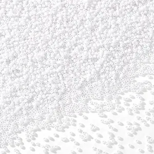 6000 count 11/0 Glass Seed Beads, 2mm Round White  Beads Mini Spacer Beads for Earring Choker Bracelet Neckalce  Chain  DIY Crafts Making