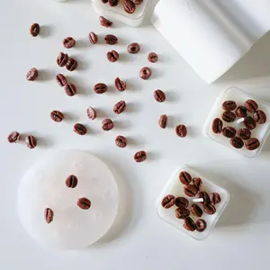 Simulation Coffee Bean Silicone Mold, DIY Handmade Coffee Beans Decor Mold, DIY Home Decoration Accessories, Baking Mold