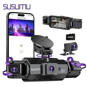 Dash Cam Front and Rear, Full HD Dual Dash Camera for Cars Built-in WiFi, 64GB Card, Car Camera with 4" IPS Screen, Clear Night Vision, HDR, App Control, 24H Parking Monitor #TikTokShopBacktoSchool Automotive Driving Recorder