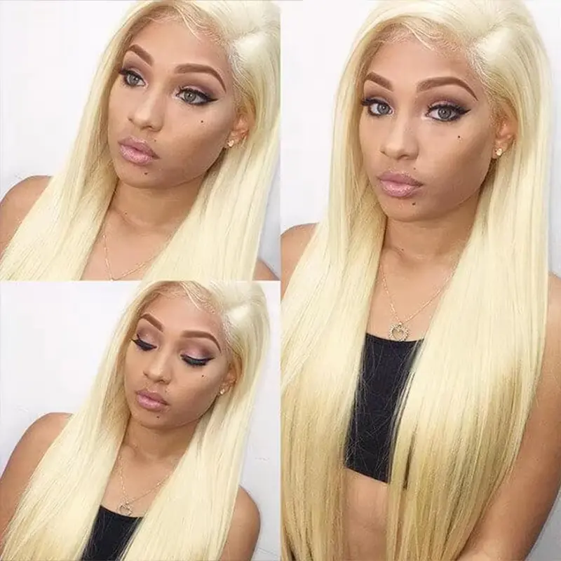 VLIKE 613 Blonde Straight HD Transparent 13x6 Lace Front Human Hair Wigs for Women Glueless Brazilian Lace wigs on sale right now 2025 Frontal PrePlucked Wig, Glueless Installation, Heat Resistant