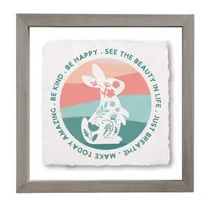 Sincere Surroundings 10" See Beauty Rabbit Floating Frame Art