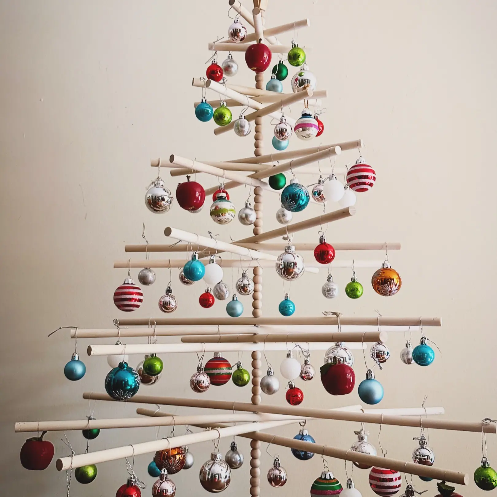 3FT-6FT Beaded Wood Christmas Tree (wood star and other accessories available in our shop)