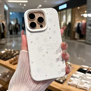 Snowflake Phone Case for iPhone 17 16 15 14 13 12 11 Pro Max Plus, Soft Tpu Protective Cover, Fashionable Gift Idea