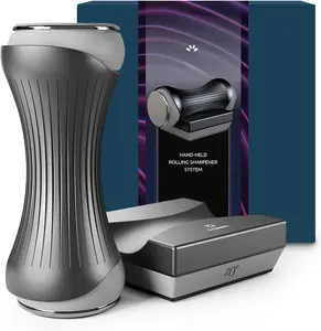 Rolling  Sharpener Kit, Aluminum Alloy  Sharpening System with  Base,  4 Sharpening Angles  Sharpener Set with Industry  for All Chef and Kitchen