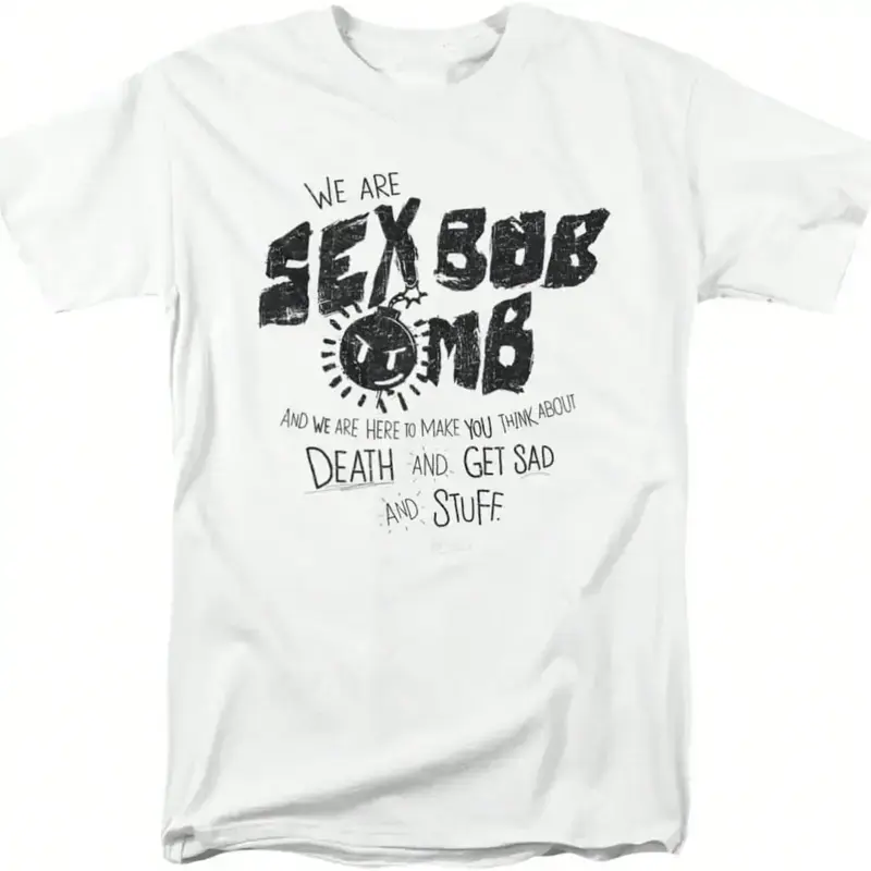 Scott Pilgrim Graphic T-Shirt, Unisex 100% Cotton Casual Short-Sleeve Top with Round Neck, Sizes S-5XL, 3Xl, 4Xl, All Seasons, Basic, Biker, Christmas, Fashion, Fitted, Do Not Dry Clean, Gothic, Halloween, Holiday, Shortsleeve, Soft, Streetwear, Tshirt, T