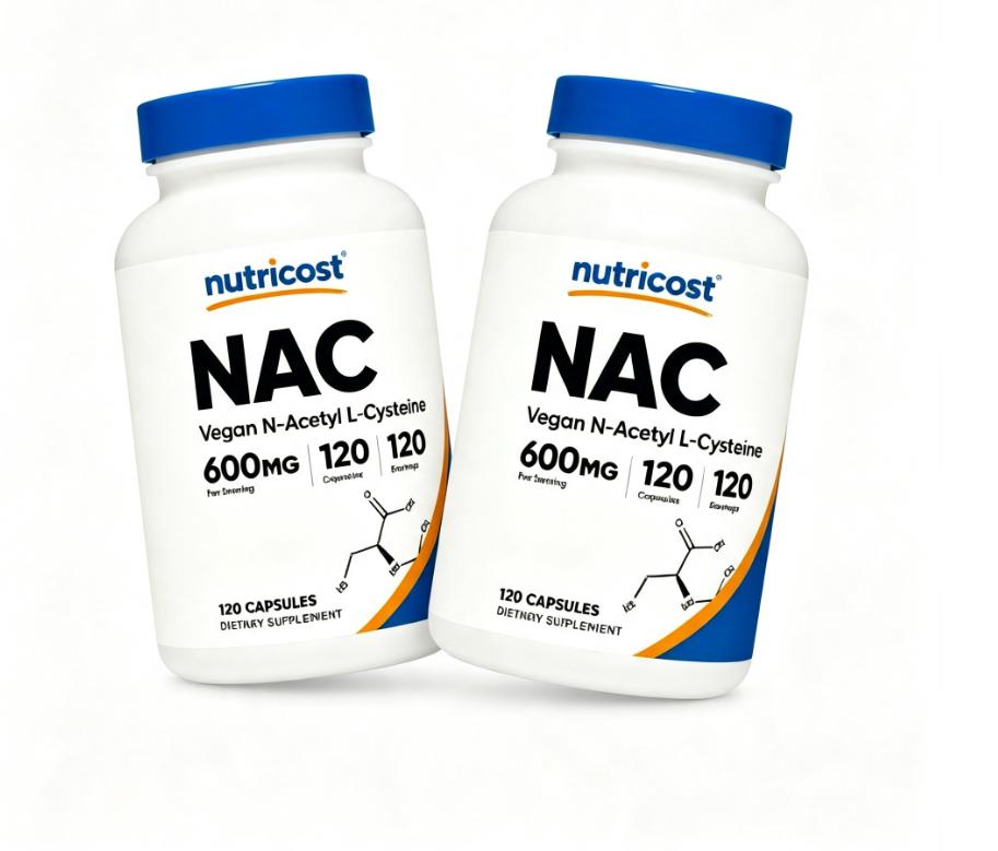 Nutricost N-Acetyl L-Cysteine (NAC) 600mg, 120 Capsules | GMO-Free And Gluten Free