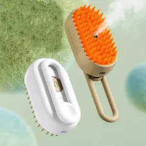 3 in 1 Cat Steam Brush, Steamy Silicone Massage Grooming Brush for Cat and Dog, Steamer Brush for Massage, Tangled and Hair Loss Remover, Fur Removal Tool