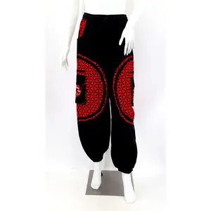 Cotton Hippie Handmade Harem Mushroom Embroidered Bohemian Pants cargo