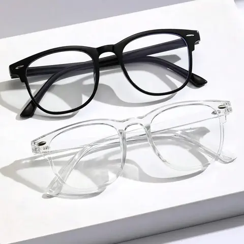 2 Counts Blue Light Blocking Glasses, Bluelight Fashion Glasses, Blue Light Eyeglasses, Computer Reading/Gaming/TV/Phones Glasses for Formal Business Women Men,Anti Eyestrain & UV Glare
