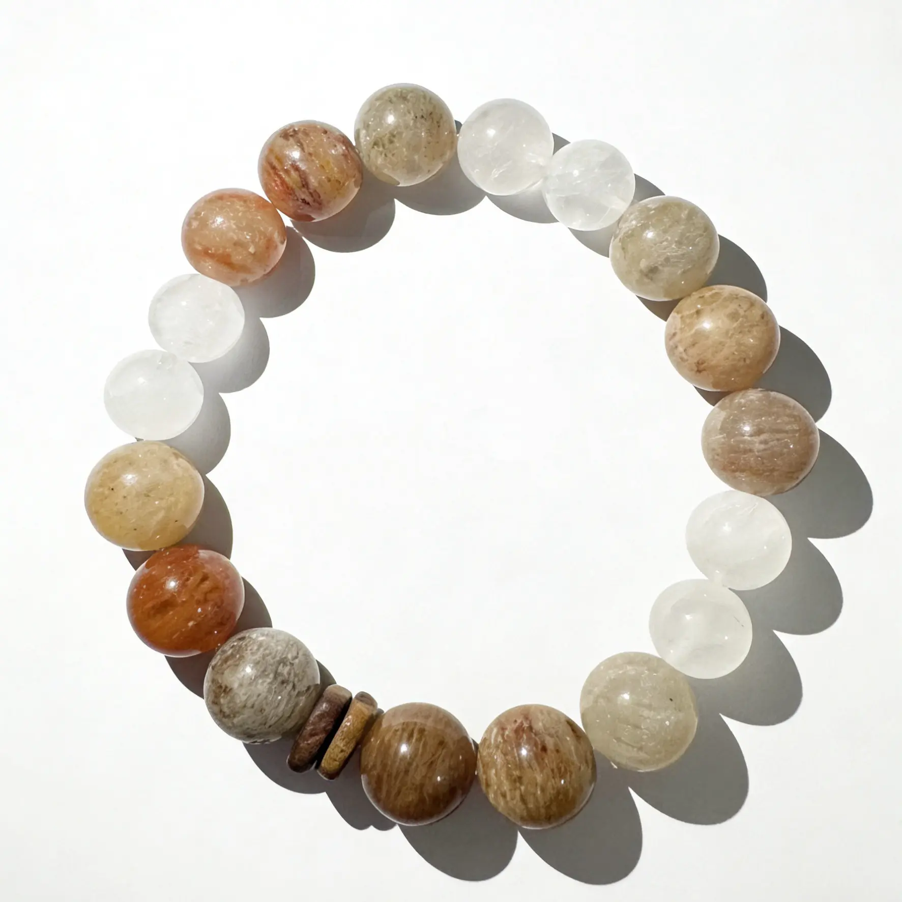 Growth & Grounding Bracelet: Phantom Quartz, White Phantom