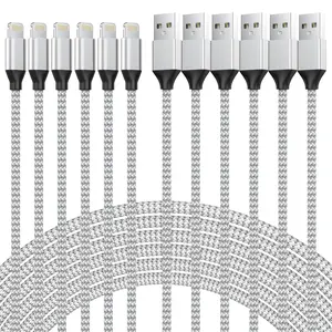 for iPhone Charger [Apple MFi Certified] 6 Pack Fast Charging USB Lightning Cable (3/3/6/6/6/10 ft) Phone Chargers Cord for 14 Pro/13 mini/13/12/11 Pro MAX/XR/XS/8/7/Plus/6S/SE/iPad