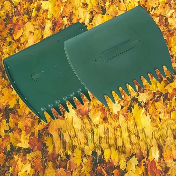 ECOS INNOVATION 2-Pack Outdoor Ergonomic Claw Shape Leaf Scoop Hand Rake, Oversized Heavy Duty Lawn & Garden Waste Collector, Yard Cleaning Grabber for Fallen Leaves & Debris