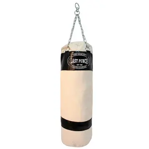 Last Punch Heavy Duty Black Punching Bag with Chains Boxing & MMA Training Bag