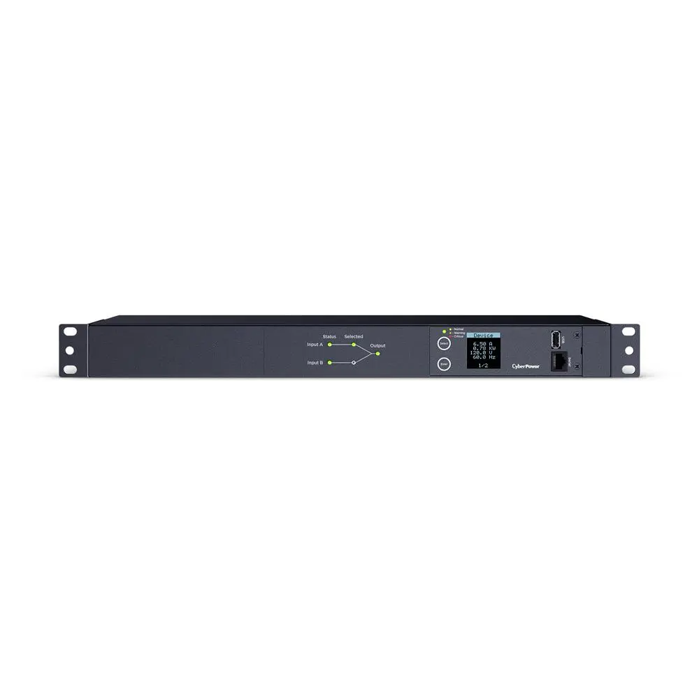 CyberPower PDU24001 Metered ATS PDU (15A, 100 to 120 VAC)